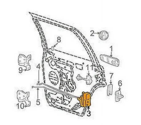 Jeep Liberty Door Lock Actuator 55177044AB