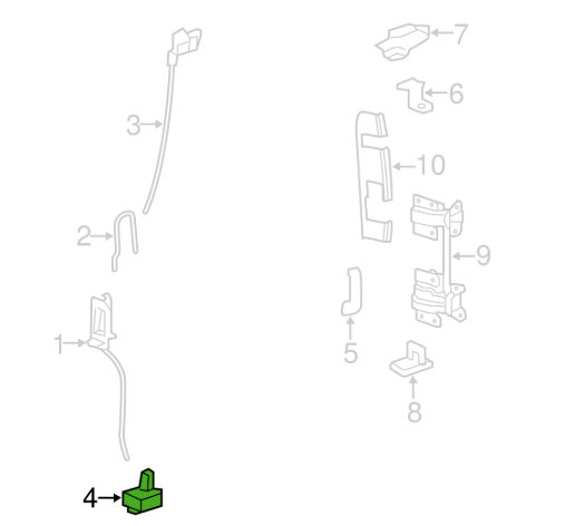 Gmc Chevrolet Silverado Bonnet Hood Lock 20995801