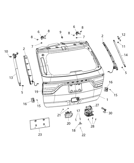 Dodge Durango Car Tailgate Lock 4589656AA